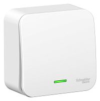 Выключатель с подсветкой накладной Systeme Electric Blanca 1-кл. белый картинка